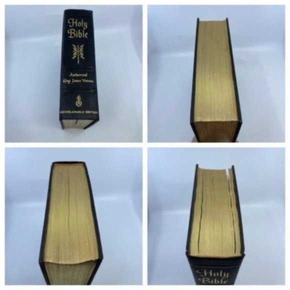 Vintage Michelangelo Edition King James Version Holy Bible 1965 Book - Picture 4 of 13